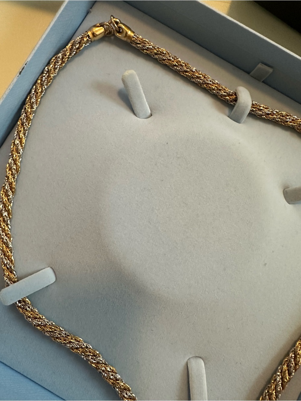 Vintage two tone Rope Chain Necklace - Women Jewelry